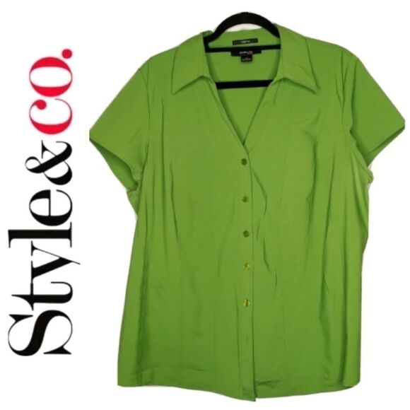 STYLE & CO. WOMAN STRETCH BLOUSE - Picture 1 of 5